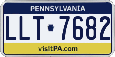 PA license plate LLT7682