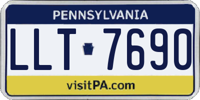 PA license plate LLT7690