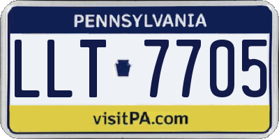 PA license plate LLT7705