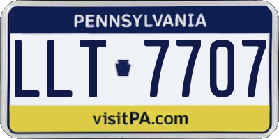PA license plate LLT7707