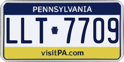 PA license plate LLT7709