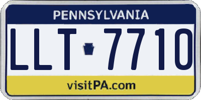 PA license plate LLT7710