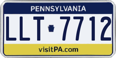 PA license plate LLT7712