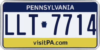 PA license plate LLT7714