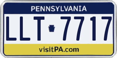 PA license plate LLT7717