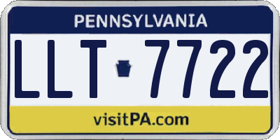 PA license plate LLT7722