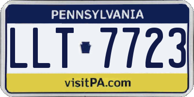 PA license plate LLT7723
