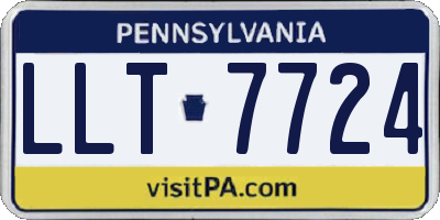PA license plate LLT7724