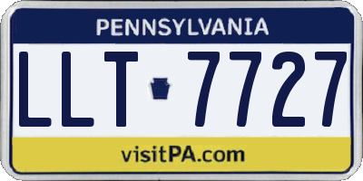 PA license plate LLT7727