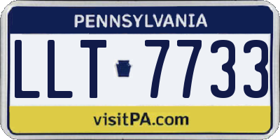 PA license plate LLT7733