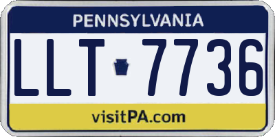 PA license plate LLT7736