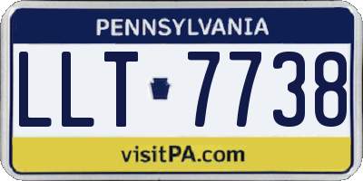 PA license plate LLT7738