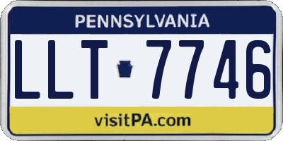 PA license plate LLT7746