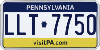 PA license plate LLT7750
