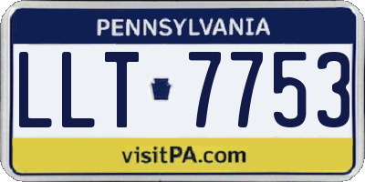 PA license plate LLT7753