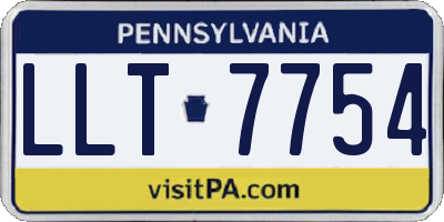 PA license plate LLT7754