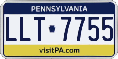 PA license plate LLT7755
