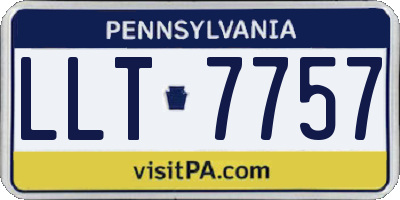 PA license plate LLT7757