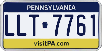 PA license plate LLT7761