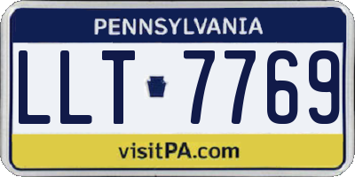 PA license plate LLT7769