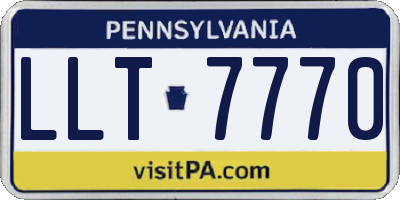 PA license plate LLT7770
