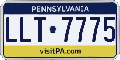 PA license plate LLT7775