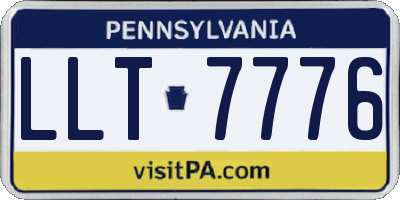 PA license plate LLT7776