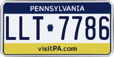 PA license plate LLT7786