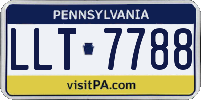 PA license plate LLT7788