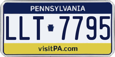 PA license plate LLT7795