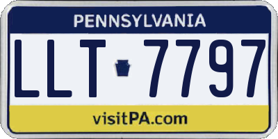 PA license plate LLT7797