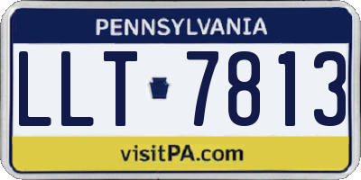 PA license plate LLT7813