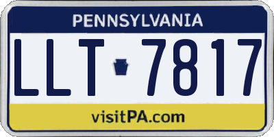 PA license plate LLT7817
