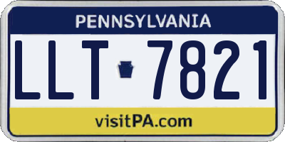 PA license plate LLT7821