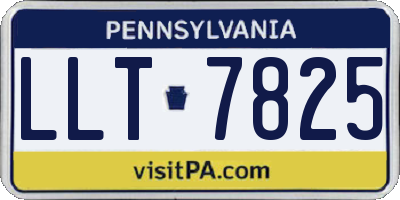 PA license plate LLT7825