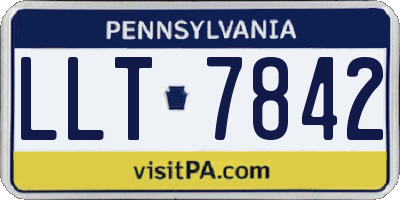 PA license plate LLT7842