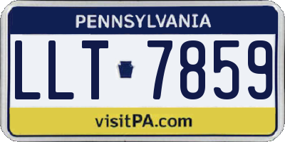 PA license plate LLT7859