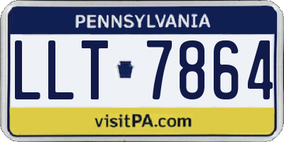 PA license plate LLT7864