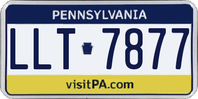 PA license plate LLT7877