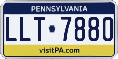 PA license plate LLT7880