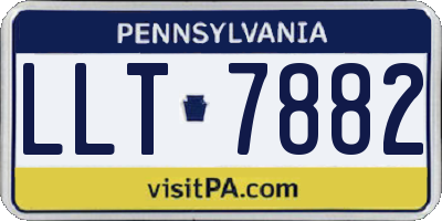 PA license plate LLT7882