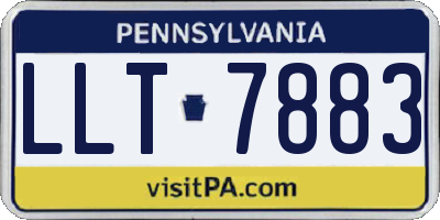 PA license plate LLT7883
