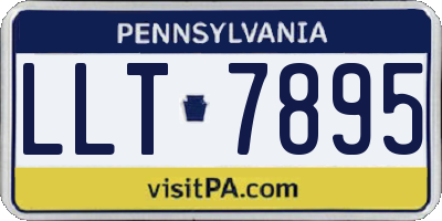 PA license plate LLT7895