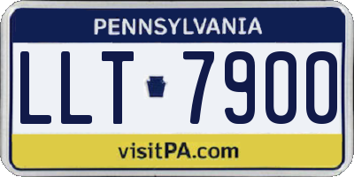 PA license plate LLT7900