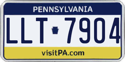 PA license plate LLT7904
