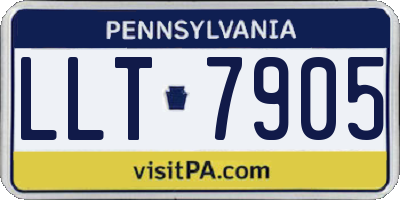 PA license plate LLT7905