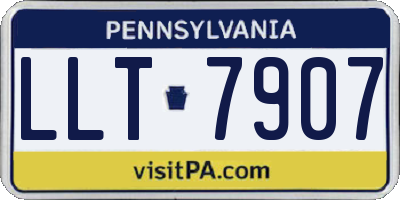 PA license plate LLT7907