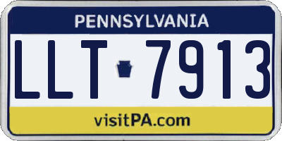 PA license plate LLT7913