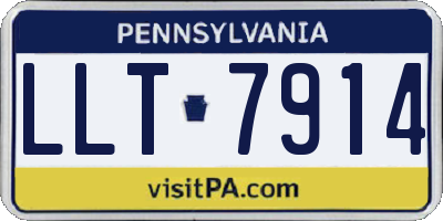 PA license plate LLT7914