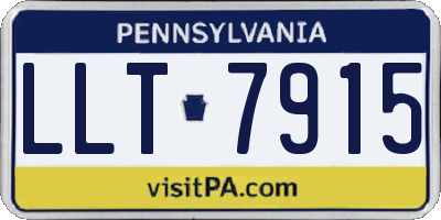 PA license plate LLT7915